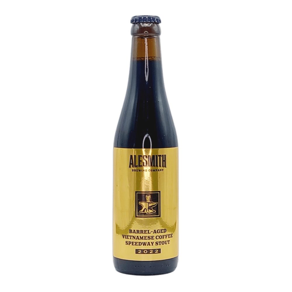 Barrel Aged Vietnamese Coffee Speedway Stout by AleSmith Brewing Co, beer label