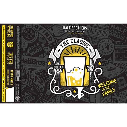 Half Brothers The Classic Golden Ale by Half Brothers Brewing Company, beer label