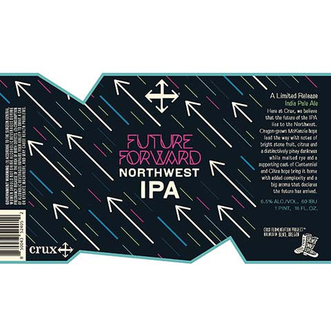 Crux Future Forward Northwest IPA by Crux Fermentation Project, beer label