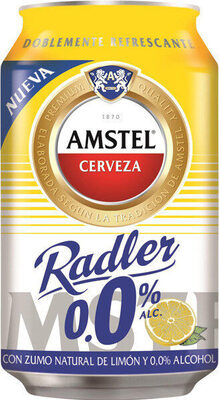 Cerveza rubia Radler con zumo natural de limón by Amstel Brewery, beer label
