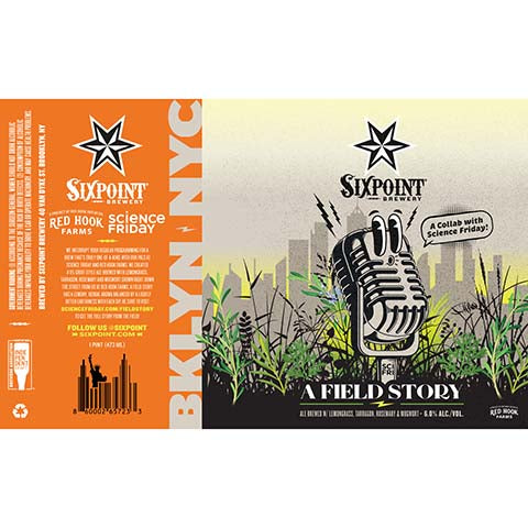 Sixpoint A Field Story Ale by Sixpoint Brewery, beer label