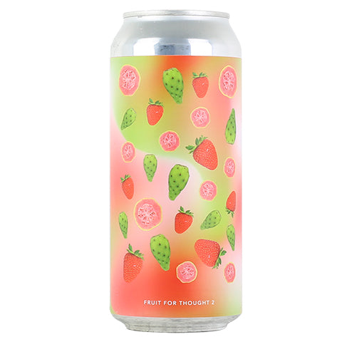 Evil Twin Fruit for Thought 2 Sour (prickly pear, sweet strawberry, & tropical pink guava) by Evil Twin Brewing, beer label