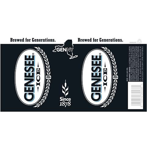 Genesee Ice by Genesee Brewing Co., beer label