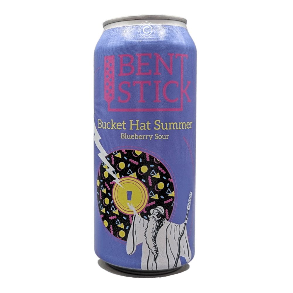 Bucket Hat Summer Blueberry Sour by Bent Stick Brewing Co., beer label