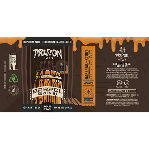Prision Pals Barrel Series #1 Imperial Stout by Prison Pals Brewing Co., beer label