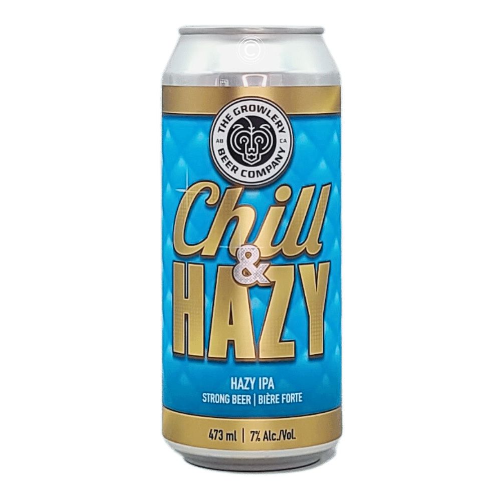 Chill & Haze Hazy IPA by The Growlery Beer Co., beer label