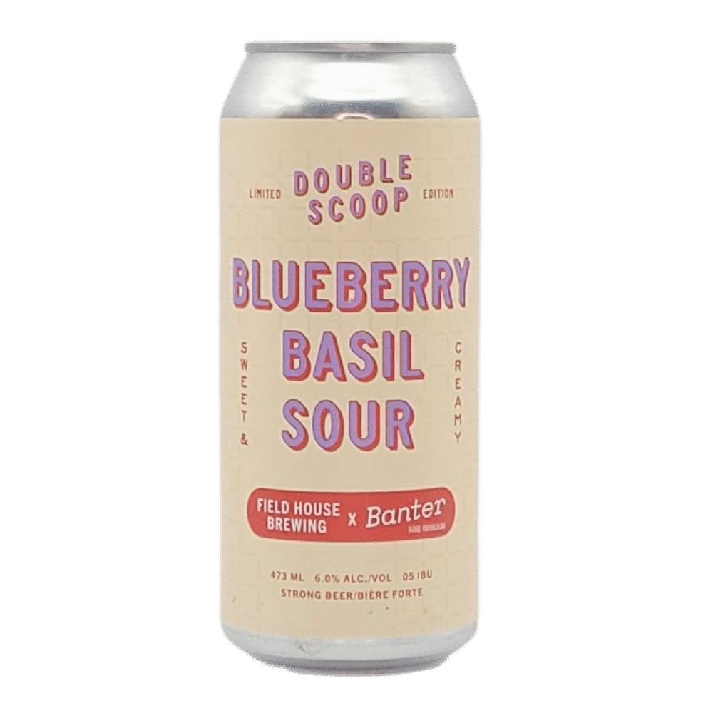 Double Scoop Blueberry Basil Sour by Field House Brewing Co., beer label