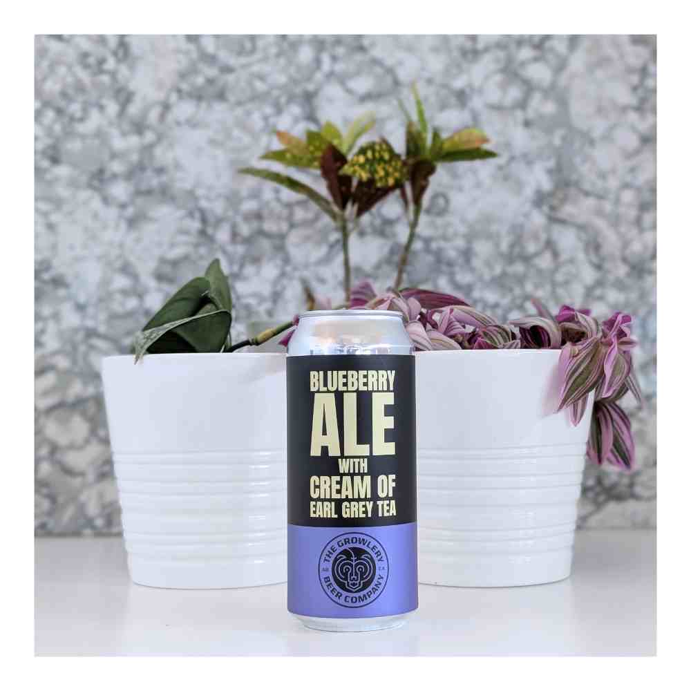 Company Blueberry Ale with Cream of Earl Grey Tea by The Growlery Beer Co., beer label