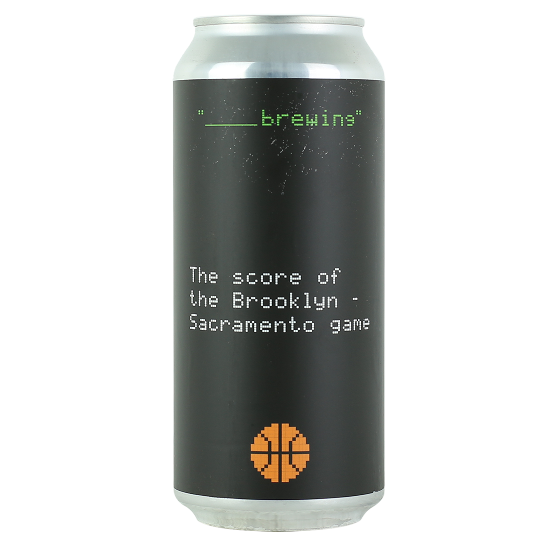 Blank Brewing The Score of the Brooklyn - Sacramento Game DIPA by Blank, beer label