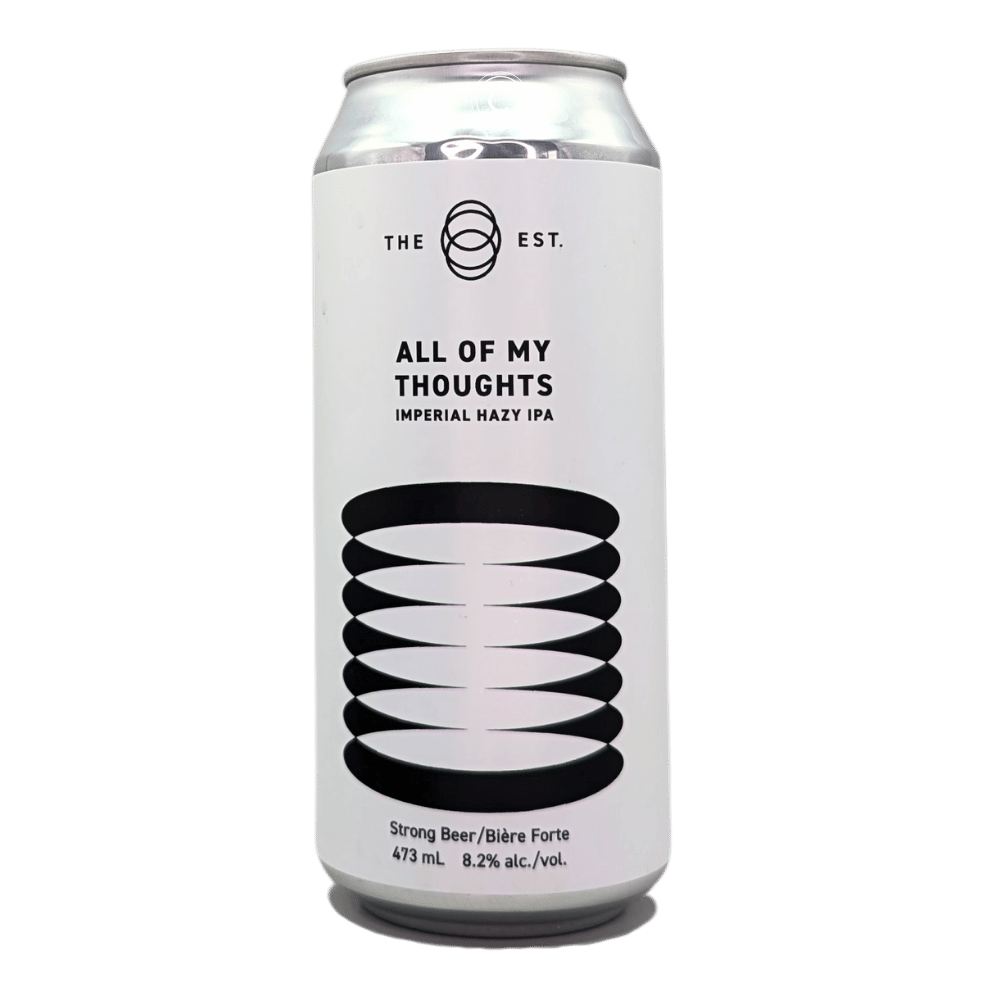 All Of My Thoughts Imperial Hazy IPA by The Establishment Brewing Company, beer label