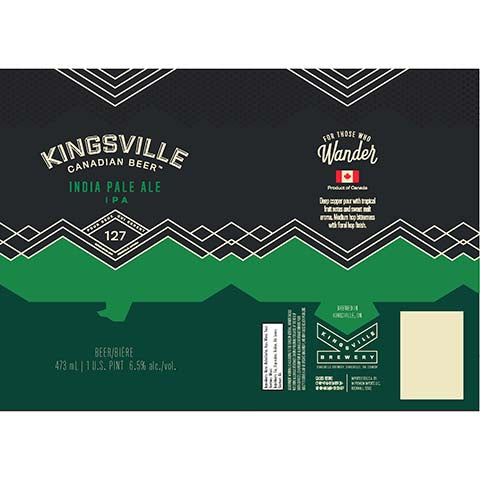 Kingsville IPA by Kingsville Brewery, beer label