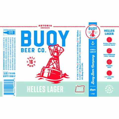 Buoy Helles Lager by Buoy Beer Company, beer label