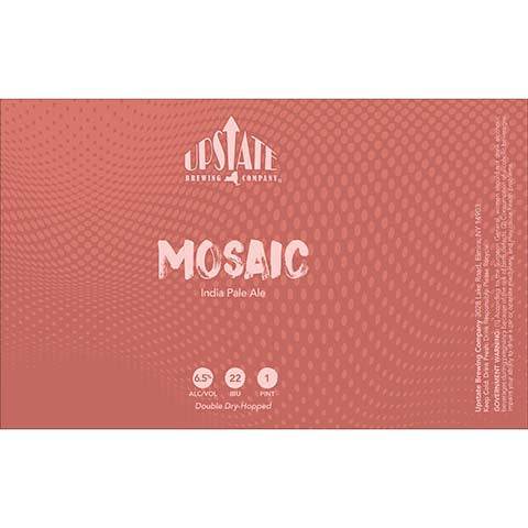 Upstate Mosaic IPA by Upstate Brewing Co, beer label