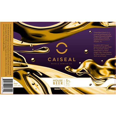 Caiseal House Beer by Caiseal Beer & Spirits Co., beer label
