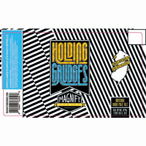 Magnify Holding Grudges Imperial IPA by Magnify Brewing Company, beer label