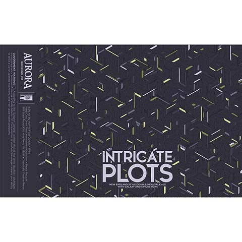Aurora Intricate Plots New England DIPA by Aurora Brewing Co., beer label