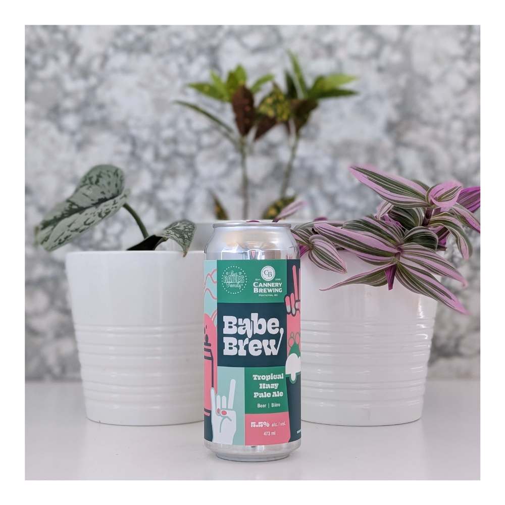 Babe Brew Tropical Hazy Pale Ale by Cannery Brewing, beer label