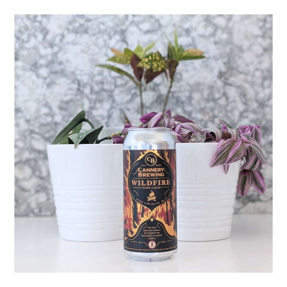 Wildfire Dark Lager by Cannery Brewing, beer label