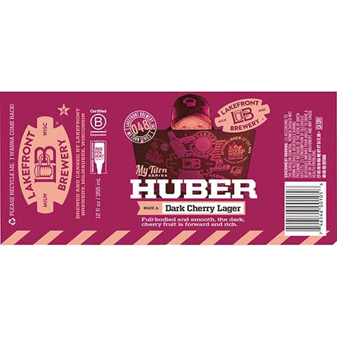 Lakefront Huber Dark Cherry Lager by Lakefront Brewery Inc, beer label