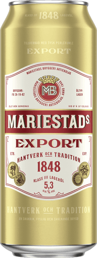Mariestads Export by Spendrups Bryggeri, beer label