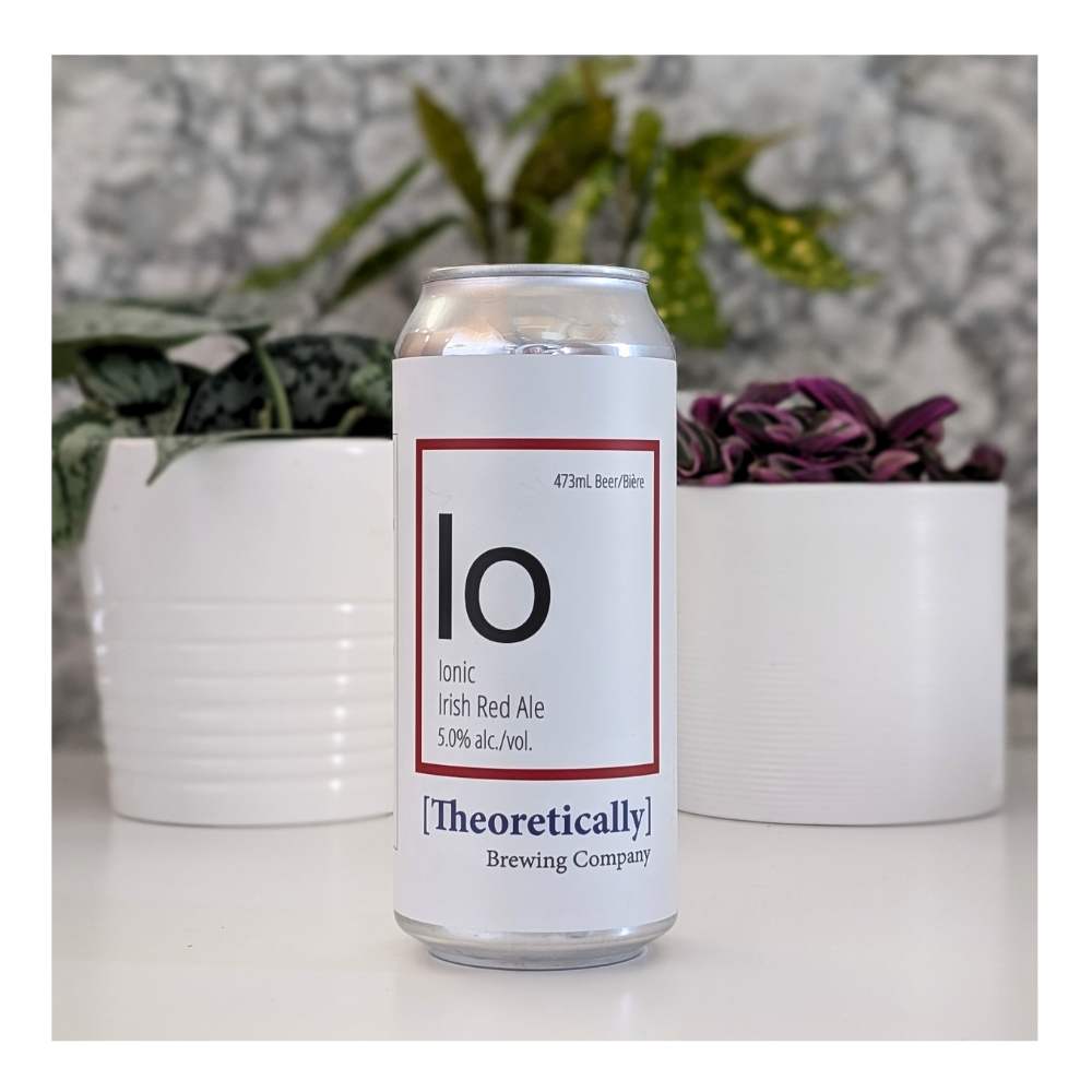 Ionic Red Ale by Theoretically Brewing Company, beer label