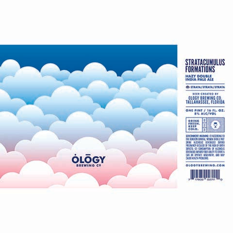 Ology Stratacumulus Formations DIPA by Ology Brewing Co, beer label