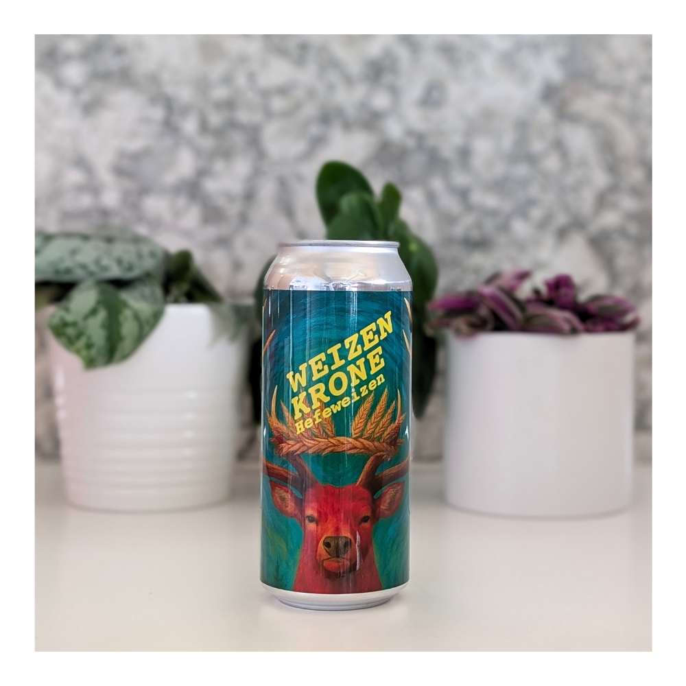 Weizenkrone Hefeweizen by Red Hart Brewing, beer label