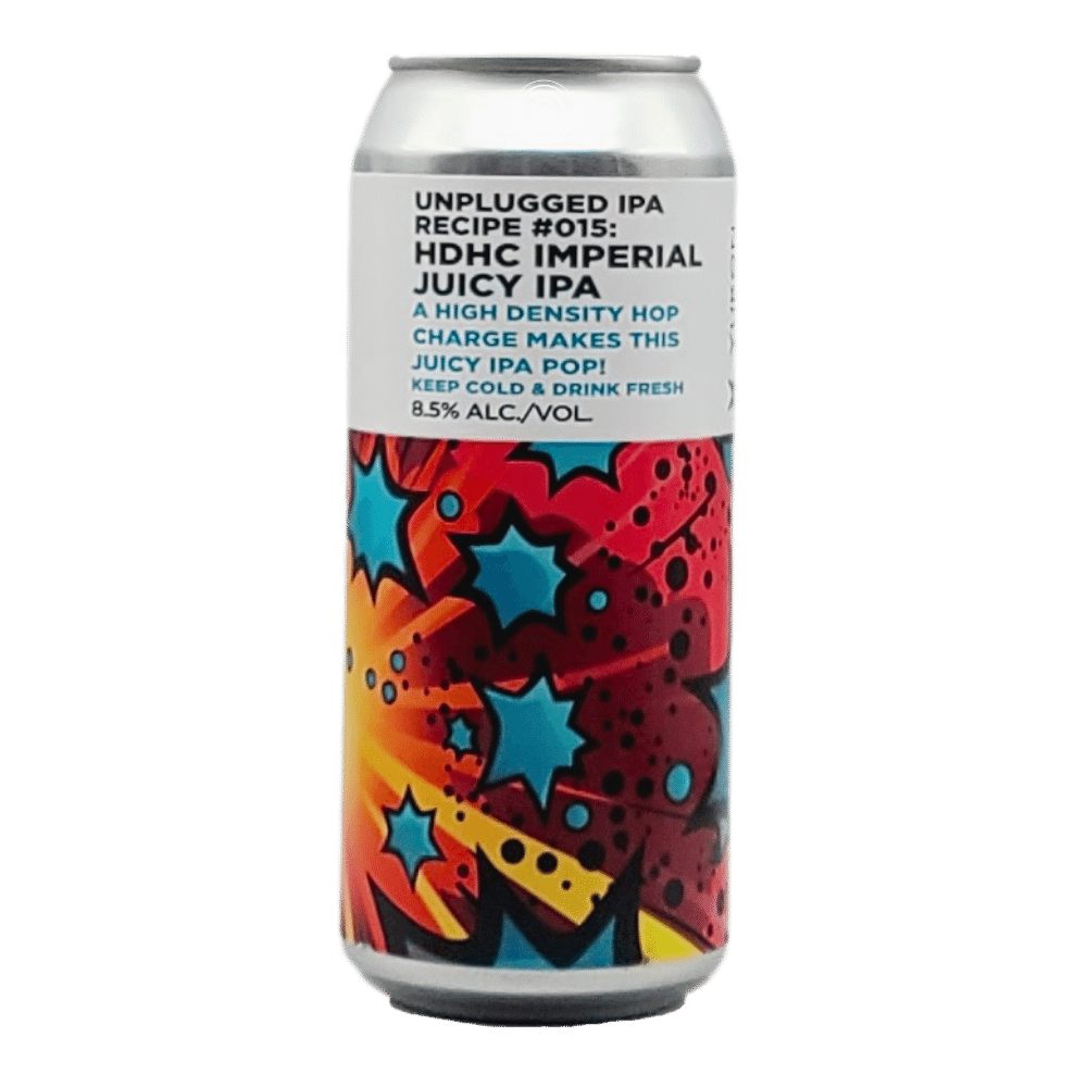 Unplugged IPA Recipe #015: HDHC Imperial Juicy IPA by Yukon Brewing, beer label