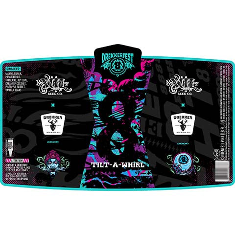 Drekker Tilt-A-Whirl DrekkerFest 8 Release by Drekker Brewing Company, beer label