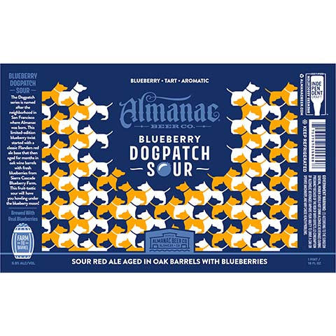 Almanac Dogpatch Sour (Blueberry Sour) by Almanac Beer Company, beer label