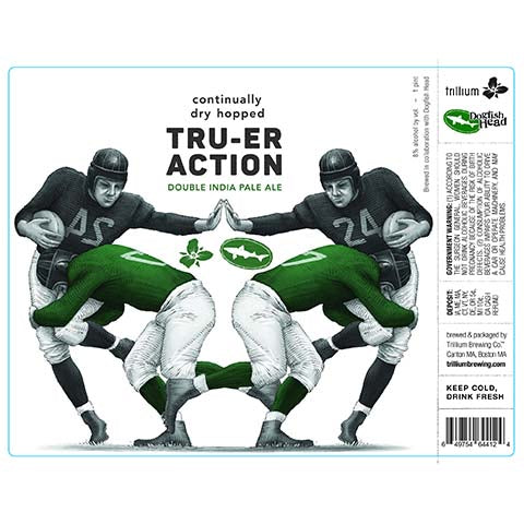 Trillium Continually Dry Hopped Tru-Er Action DIPA by Trillium Brewing, beer label