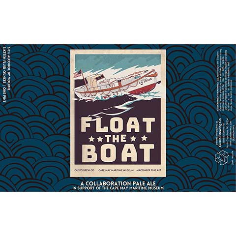Gusto Float The Boat Pale Ale by Gusto Brewing Co., beer label