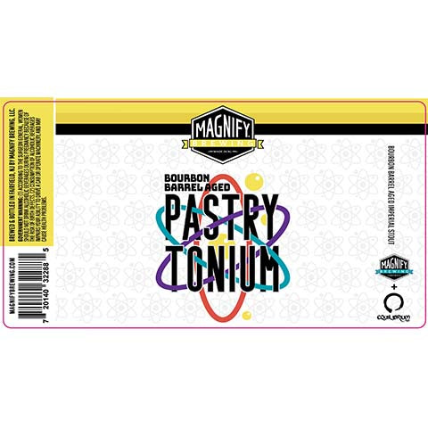 Magnify Pastry Tonium Imperial Stout by Magnify Brewing Company, beer label