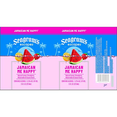 Seagram’s Jamaican Me Happy by Seagram, beer label