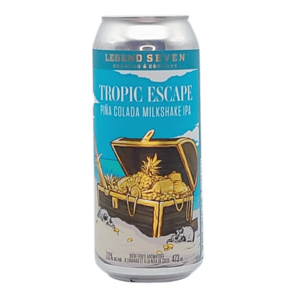 Tropic Escape Pina Colada Milkshake IPA by Legend Seven Brewing Company, beer label