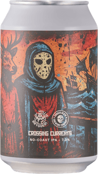 Hyllie x Sudden Death Crossing Currents by Hyllie Bryggeri, beer label