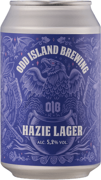 Hazie by Odd Island Brewing, beer label
