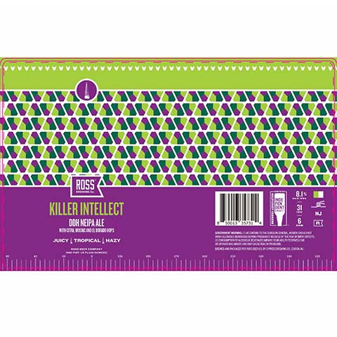 Ross Killer Intellect DDH NEIPA by Ross Brewing Co., beer label