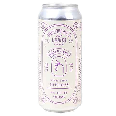 Drowned Lands Water Elm Berry Rice Lager by The Drowned Lands Brewery, beer label
