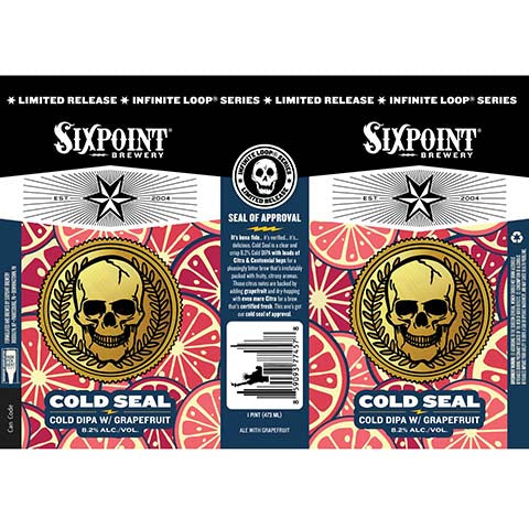 Sixpoint Cold Seal Cold DIPA by Sixpoint Brewery, beer label