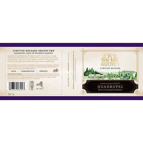 Ardennes Quadrupel by Ardennes Brewing LLC, beer label