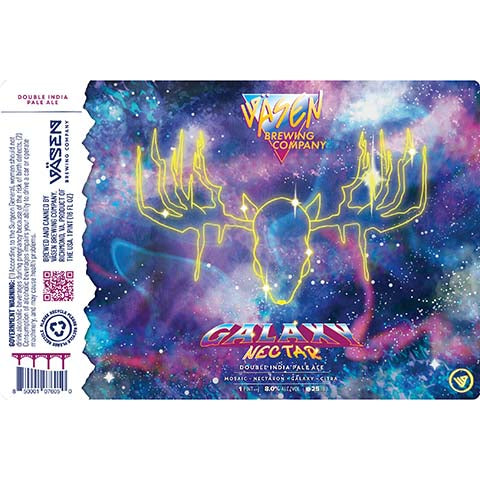 Vasen Galaxy Nectar DIPA by Vasen Brewing Company, beer label