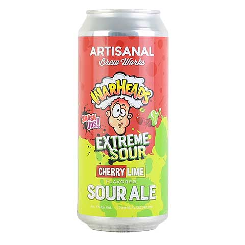 Artisanal Brew Works Warheads Cherry Lime Sour Ale by Artisanal Brew Works, beer label