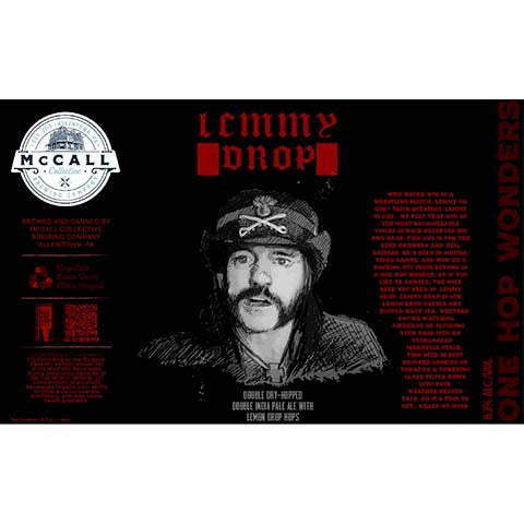 McCall Lemmy Drop DIPA by McCall Collective Brewing Company, beer label