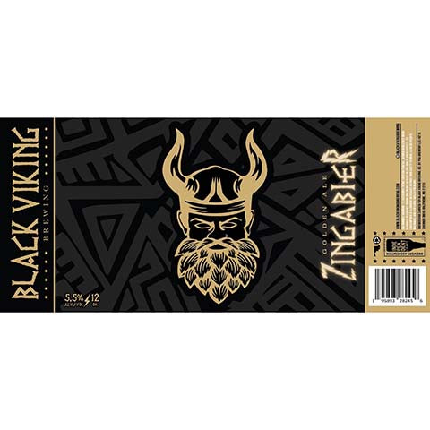 Black Viking Zingabier Golden Ale by Black Viking Brewing, beer label