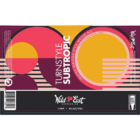 Turnstyle Subtropic Weisse Ale by Wild East Brewing Co, beer label