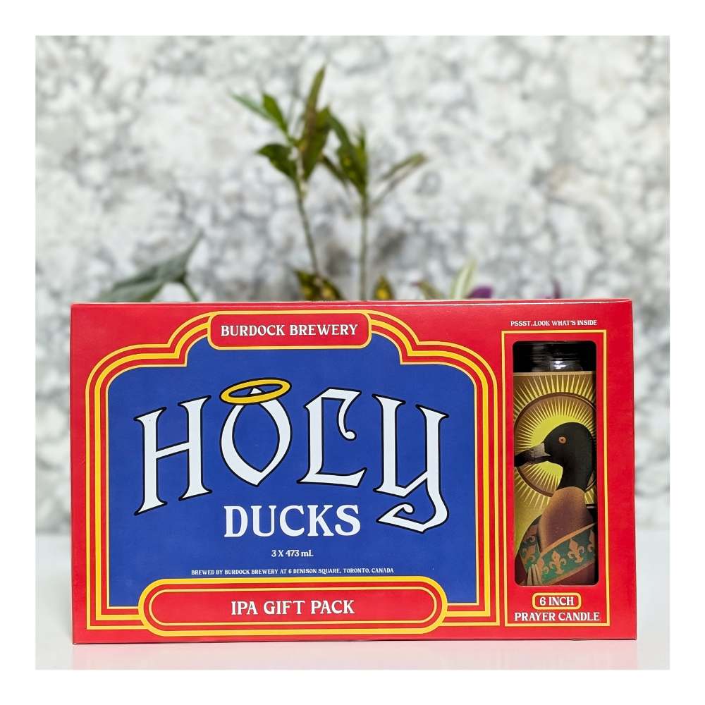Holy Ducks! IPA Gift Pack by Burdock, beer label
