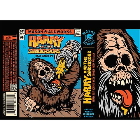 Mason Aleworks Harry And The Sendersons Hazy DIPA by Mason Aleworks, beer label