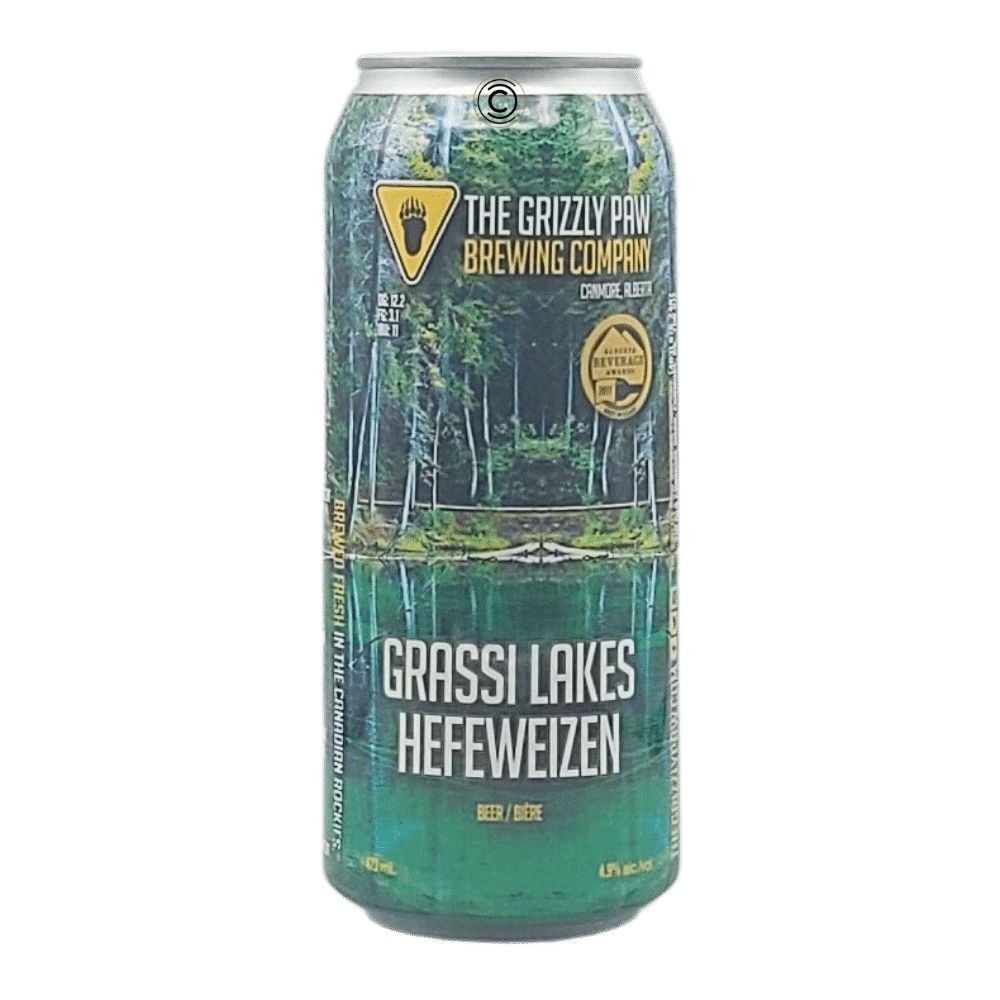 Grassi Lakes Hefeweizen by The Grizzly Paw Brewing Company, beer label