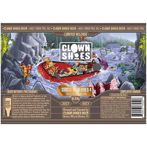 Clown Shoes Circle Of Heroes 4 Hazy IPA by Clown Shoes, beer label